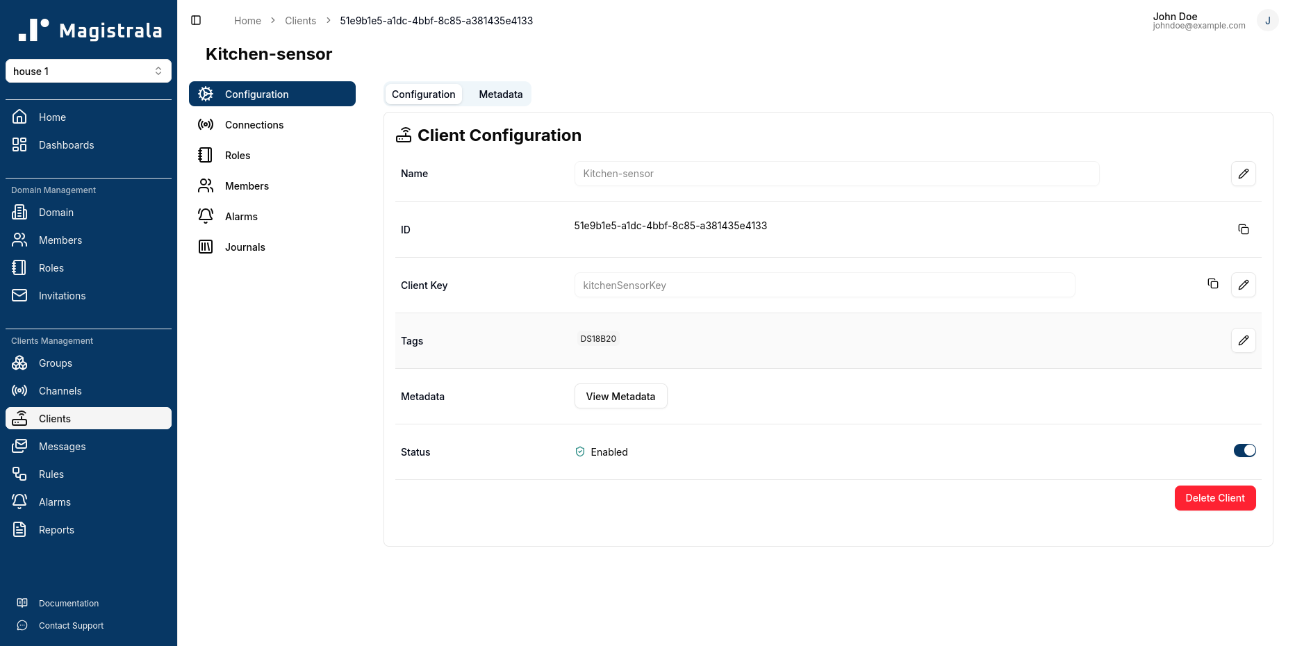 Client Details Page